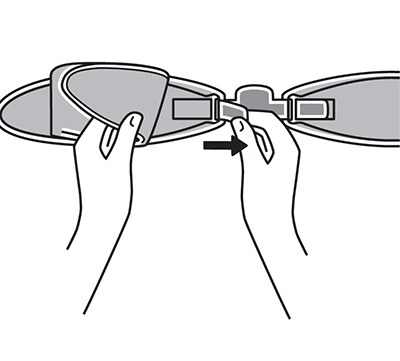 Adjusting heel width for proper fit.