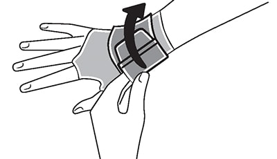 Wrapping strap and securing to comfort.