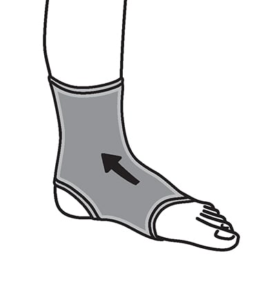 Positioning heel in comfort panel.